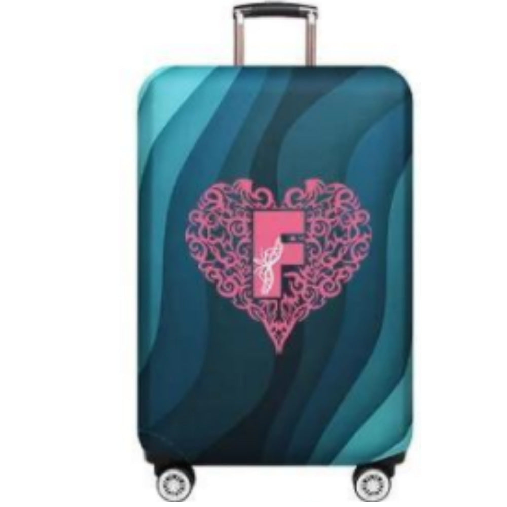 Women's Hard Shell Suitcase with Playful Heart Design Kalsten