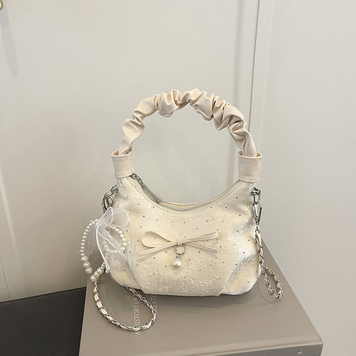 Decorative Chain-Accent Mini Handheld Purse