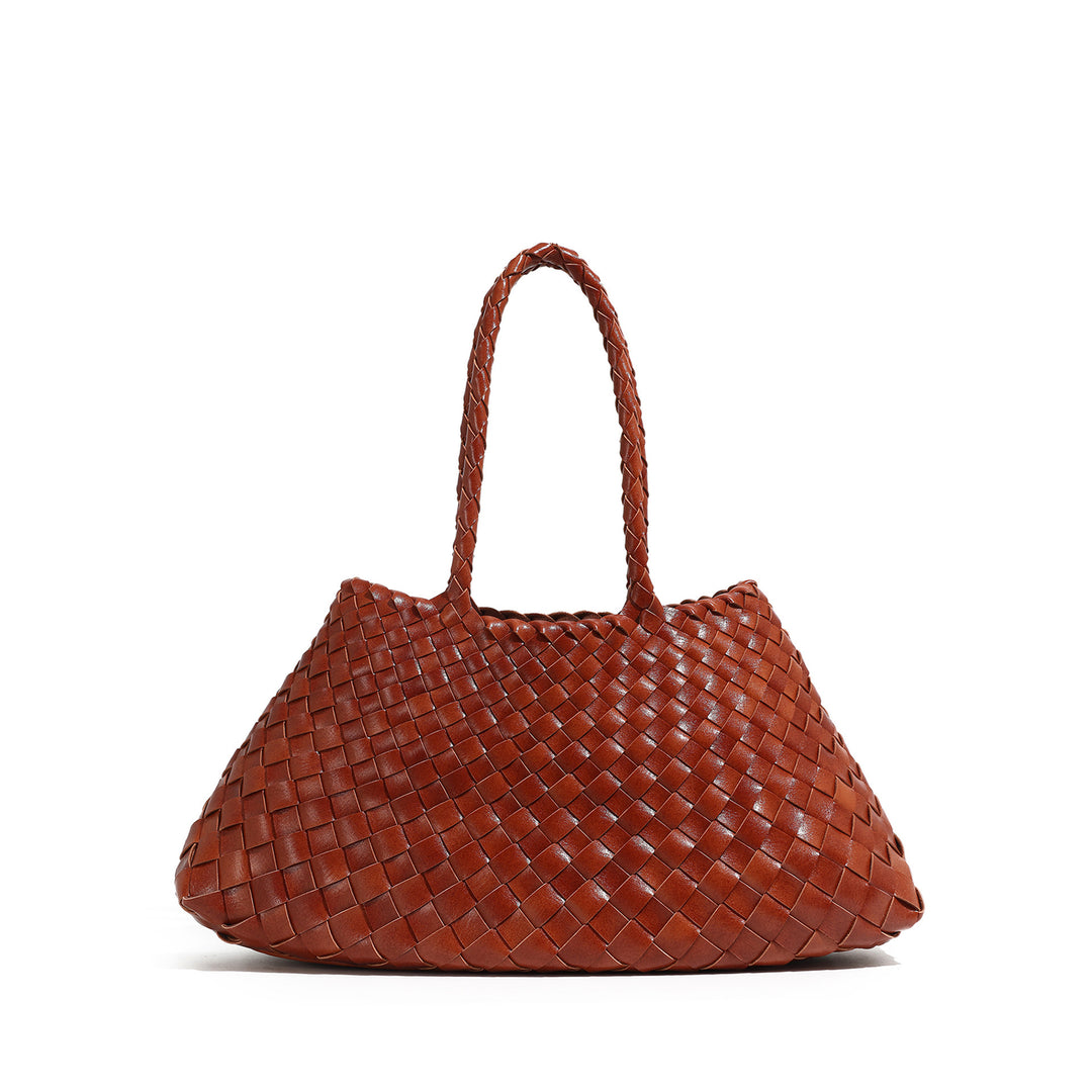 Handcrafted Woven Leather Tote Kalsten