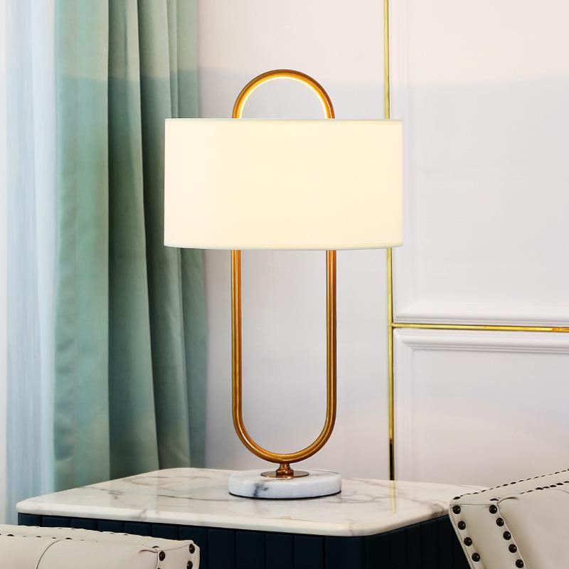 Elegant Sculptural Table Lamp with Marble Base