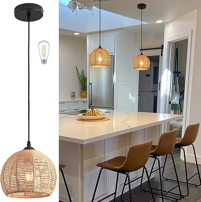 Boho-Chic Woven Pendant Light