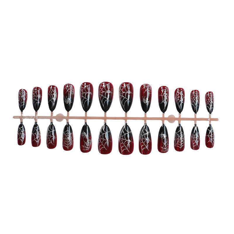 Gothic Spider-Themed Press-On Nail Set