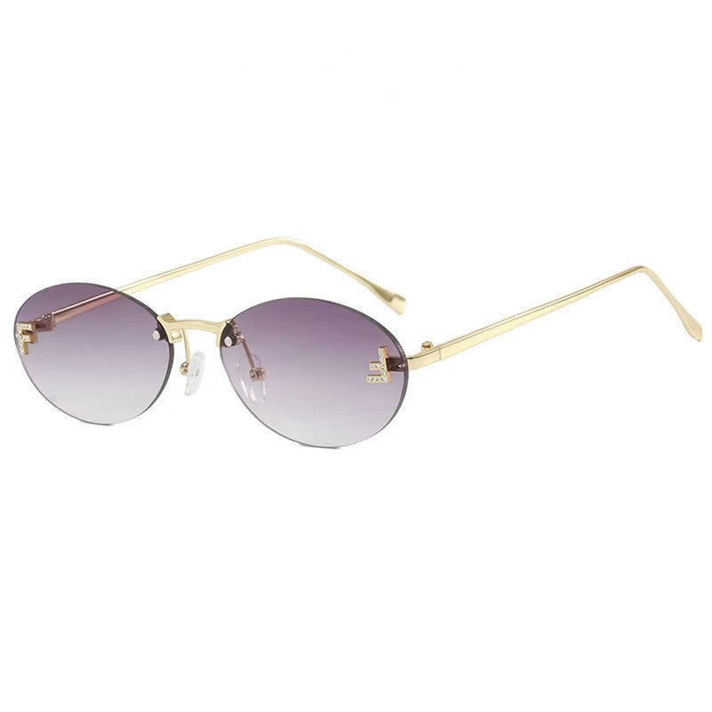 Sleek Metal Oval Sunglasses Kalsten