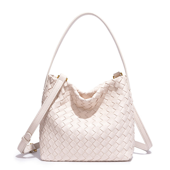 Elegant Woven Leather Shoulder Bag Kalsten