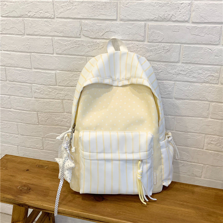 Charming Striped Patterned Backpack Kalsten