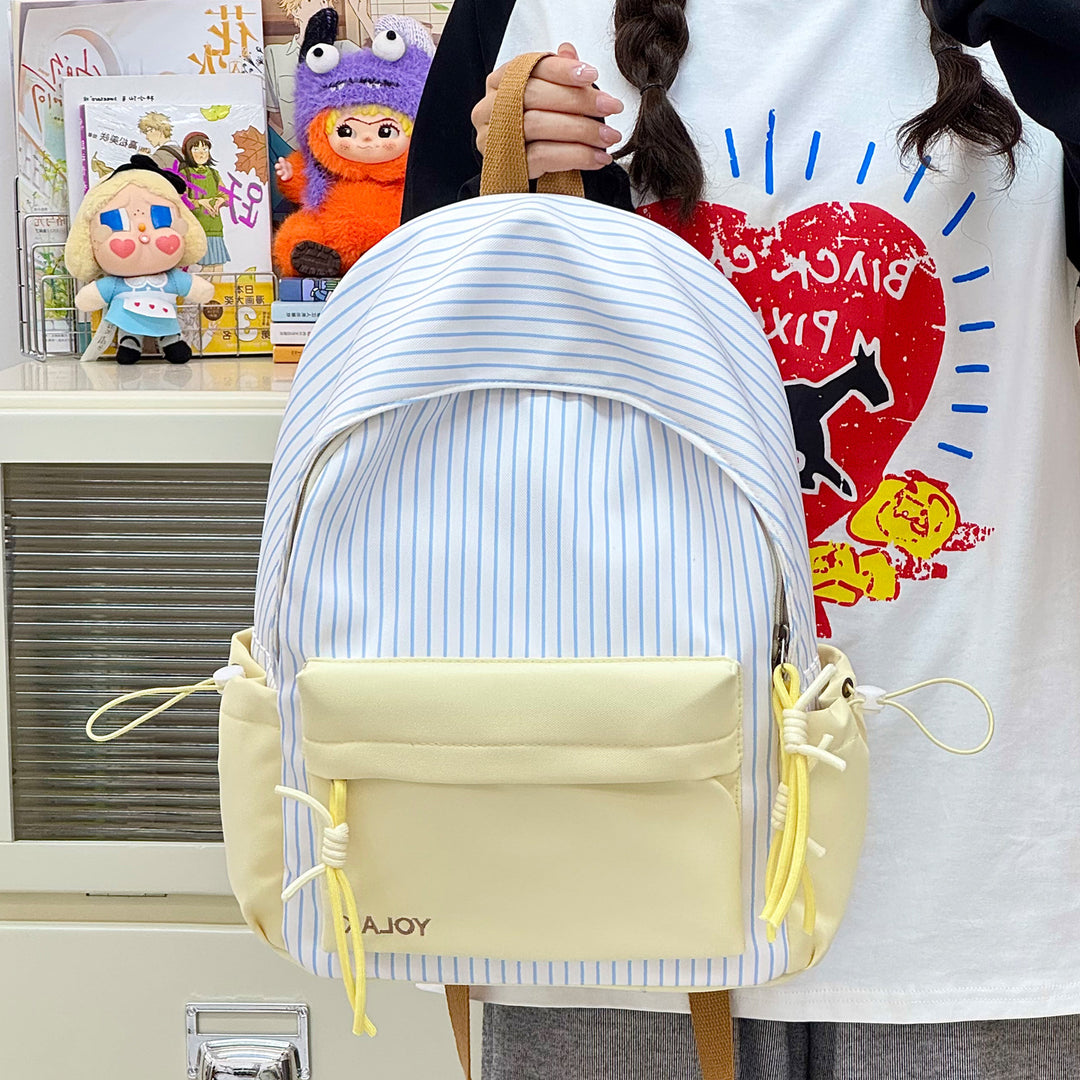 Trendy Striped Casual Backpack Kalsten