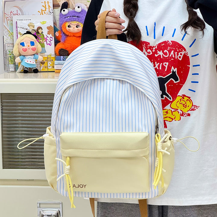 Trendy Striped Casual Backpack Kalsten
