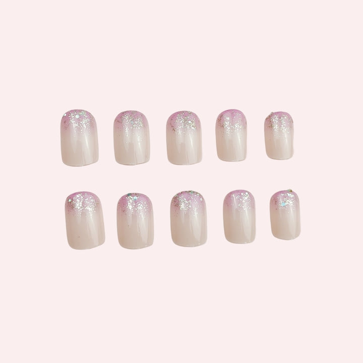 Elegant Glitter Ombre Nail Art Enhancements Kalsten