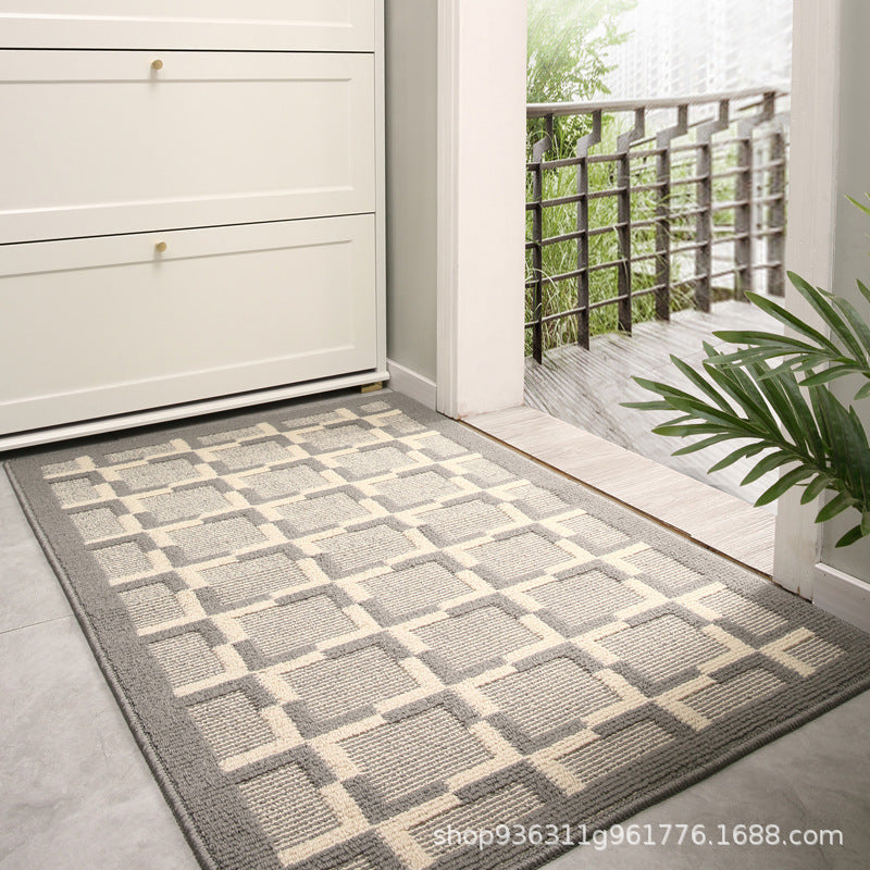 Geometric Patterned Entrance Rug