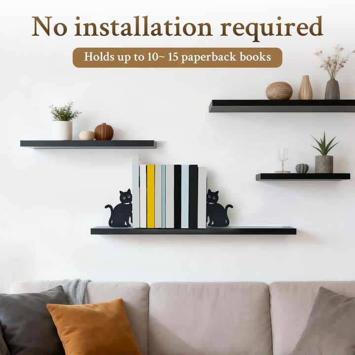 Cat-Shaped Bookends
