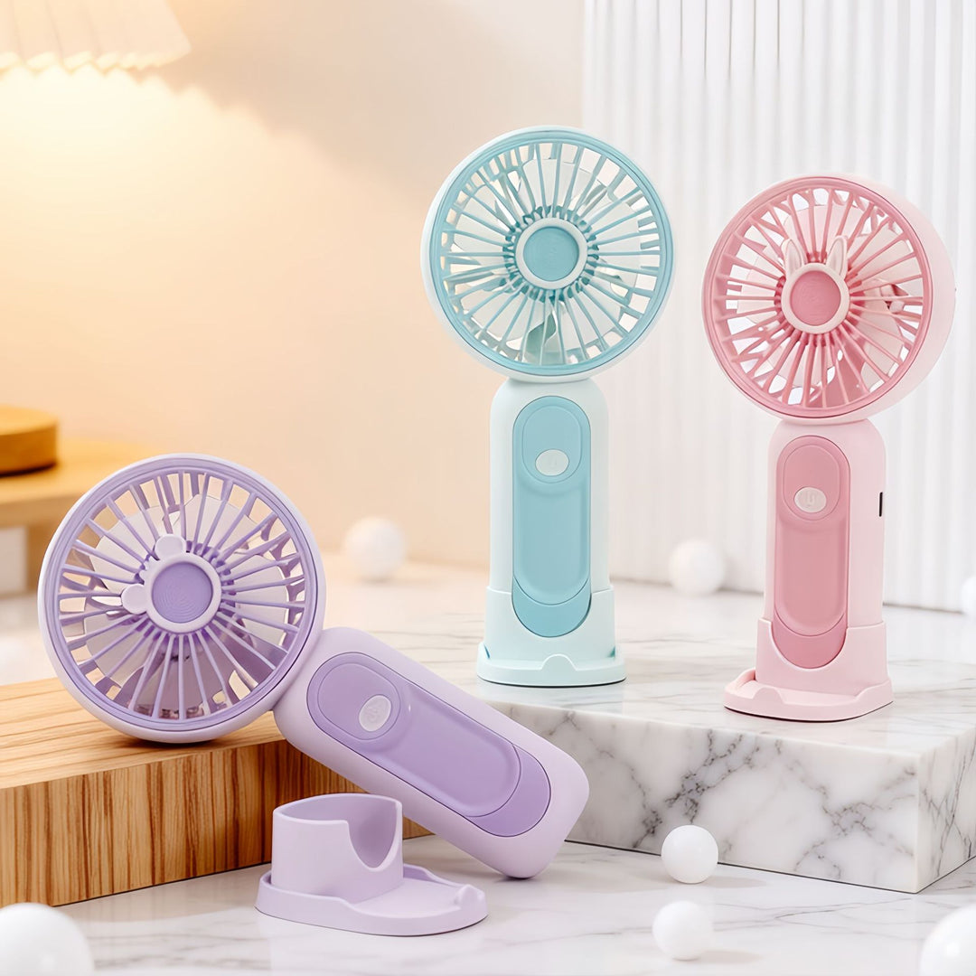 Women's Portable Hand Fan with Cute Design Kalsten