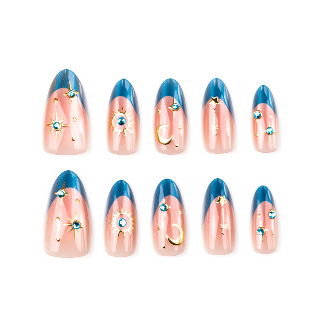 Cosmic-Themed Press-On Nail Set