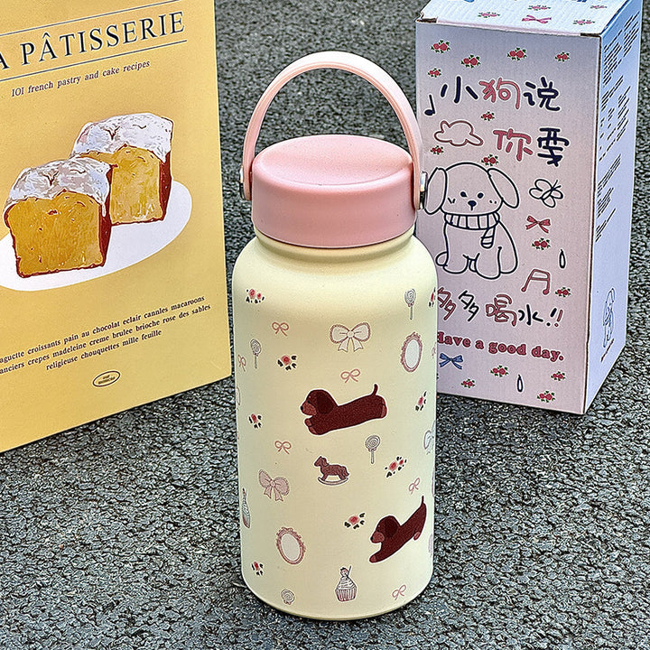 Women’s insulated drinking bottle with funny cat design Kalsten