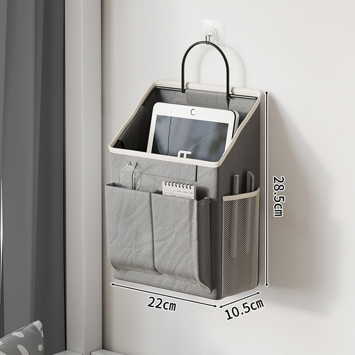 Wall-Mounted Hanging Mail and Magazine Organizer with Mesh Side Pocket