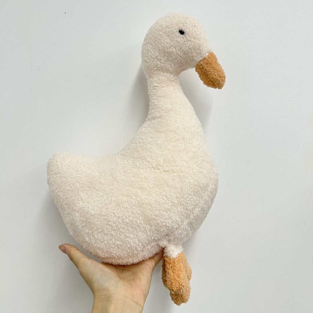 Soft Plush Duck Comforter Toy with Terry Cloth Texture and Cuddly Feet