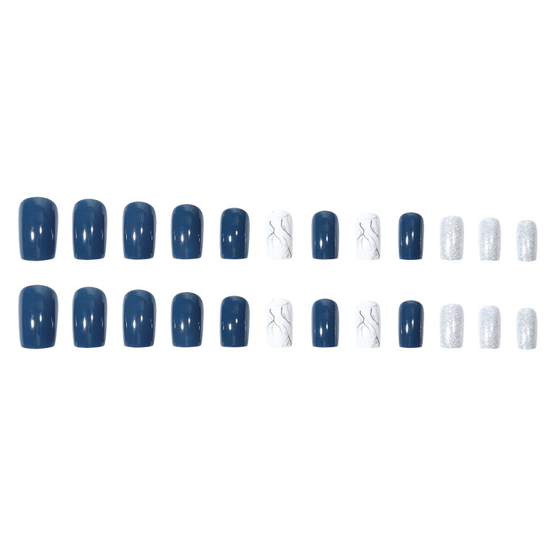 Elegant Marble-Themed Press-On Nails Kalsten