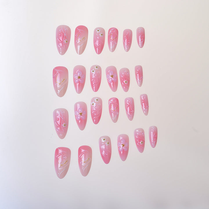Floral-Embellished Press-On Nail Kit Kalsten