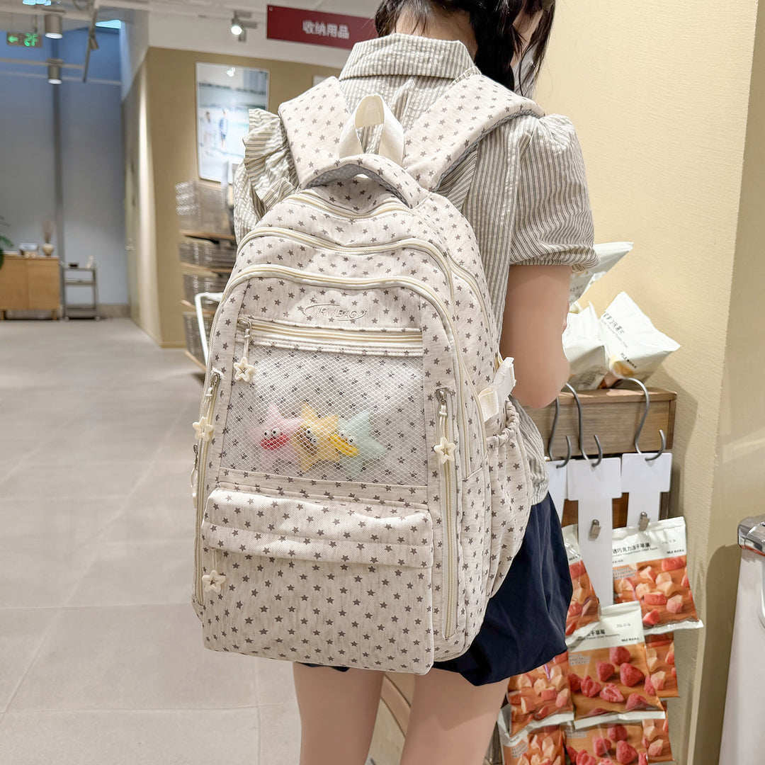 Stylish Star-Printed Multi-Functional Backpack Kalsten