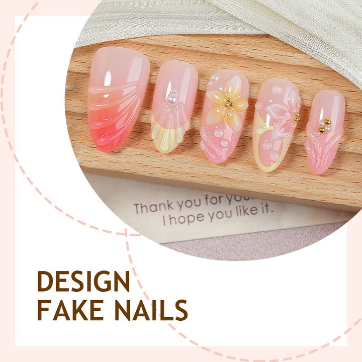 Creative nail art set with delicate flower and decorative elements Kalsten