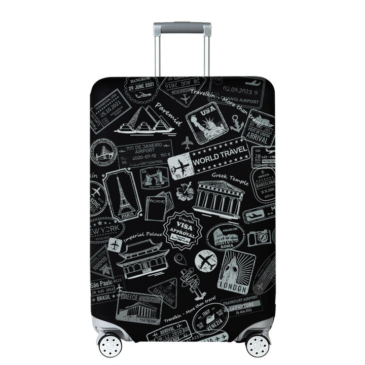 Unisex Hard Shell Travel Suitcase with Creative Travel Motif Kalsten
