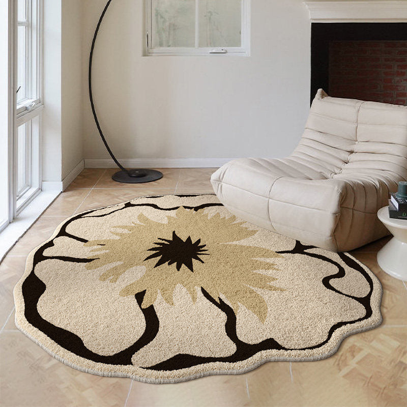 Floral Shaped Area Rug