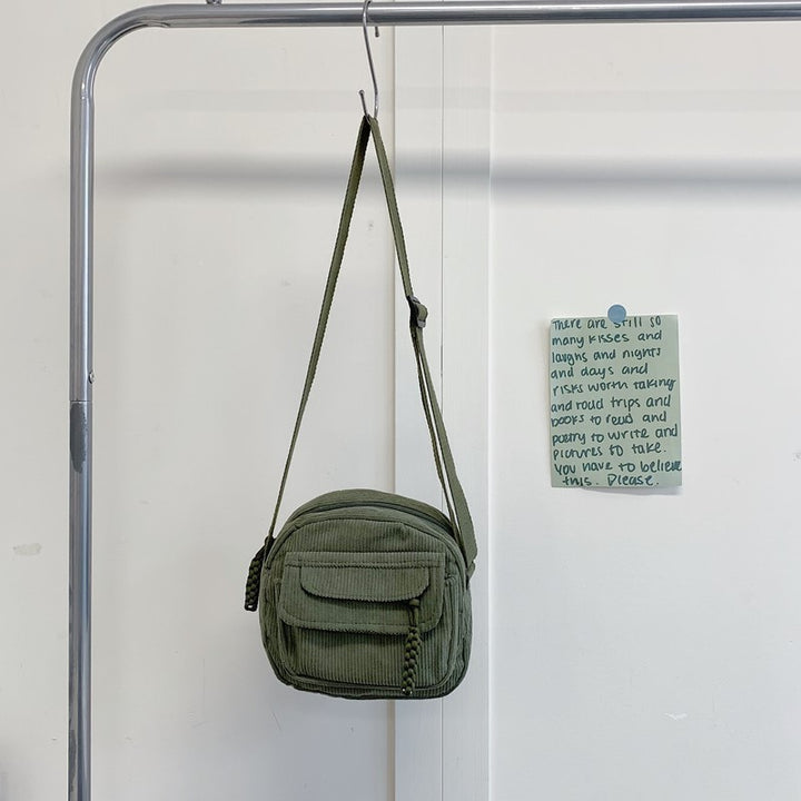 Compact Corduroy Crossbody Bag Kalsten