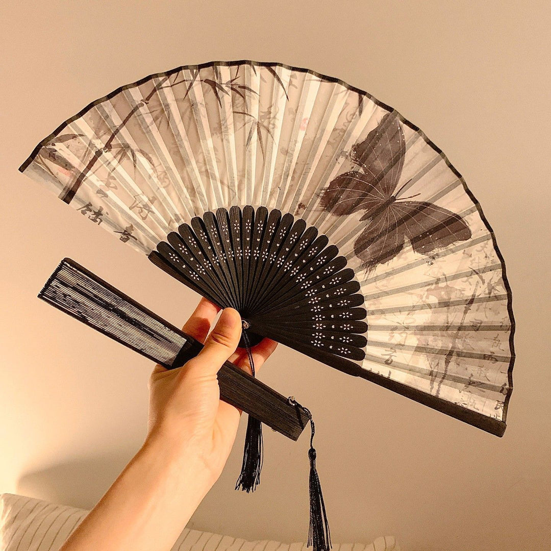 Handcrafted fan with elegant butterfly design Kalsten