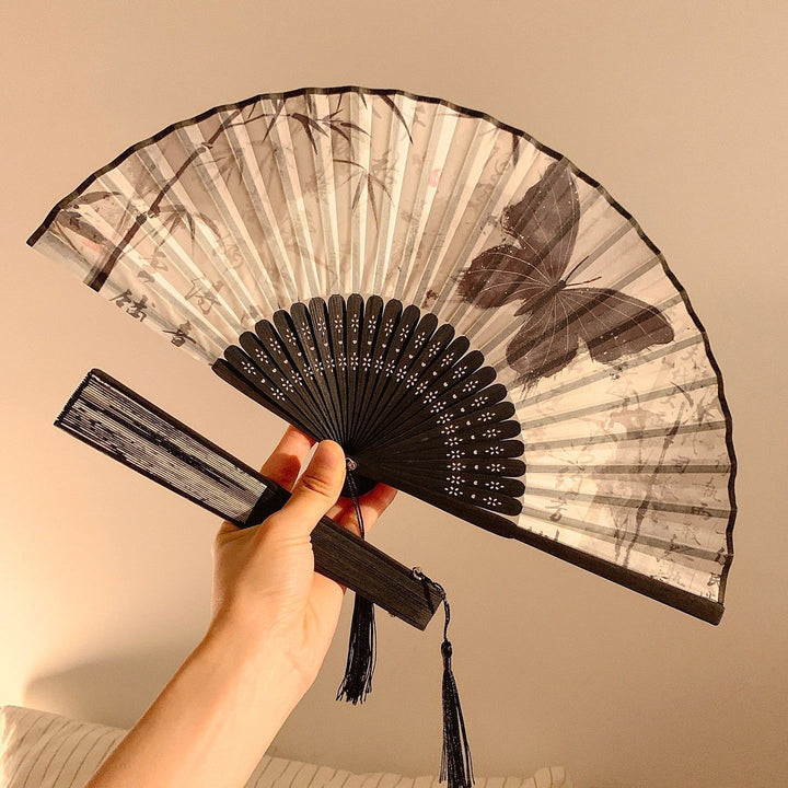 Handcrafted fan with elegant butterfly design Kalsten