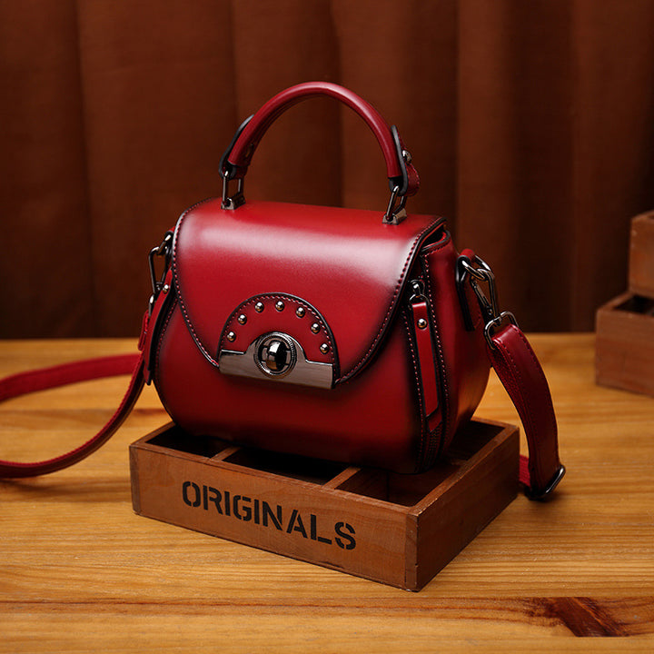 Chic Structured Handbag with Studded Accents