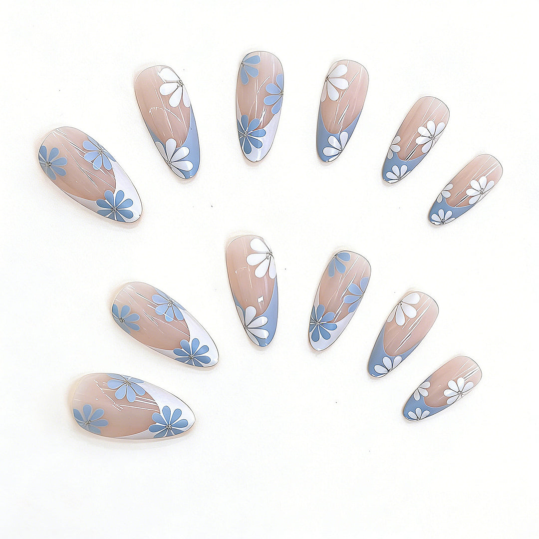 Floral Design Press-On Nail Set Kalsten