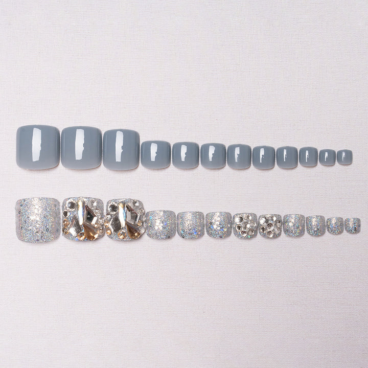 Decorative Glitter Pedicure Nail Art
