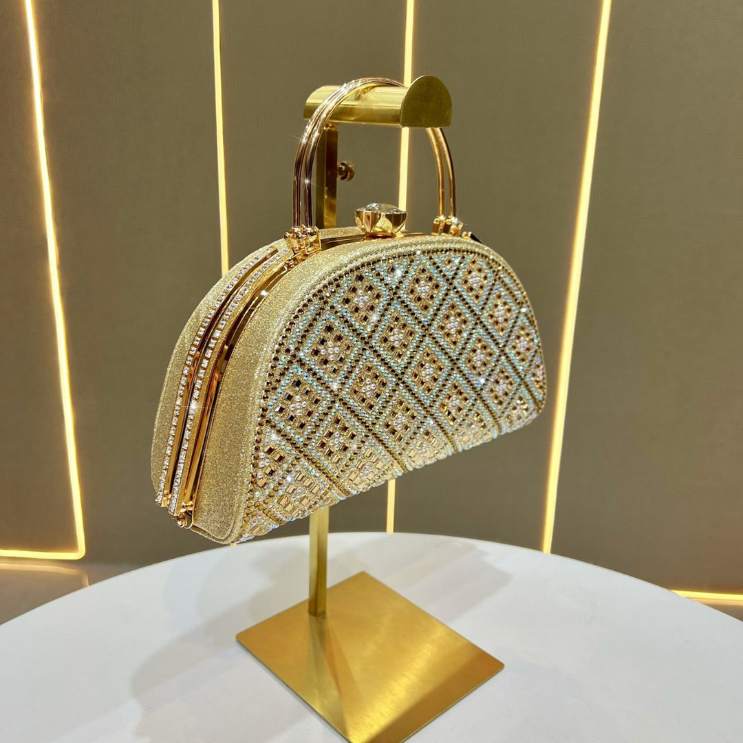 Vintage Inspired Bejeweled Evening Handbag