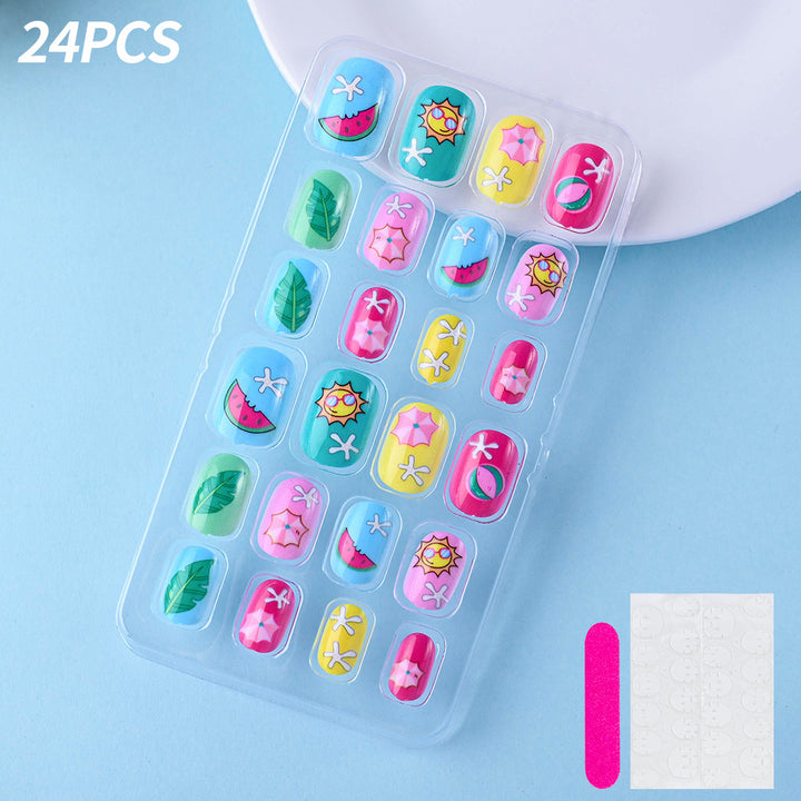 Decorative Press-On Nail Art Tips Set