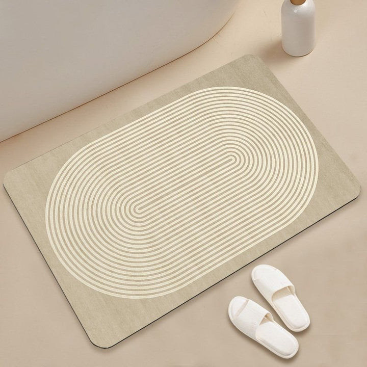Geometric Pattern Bath Mat for Bathroom