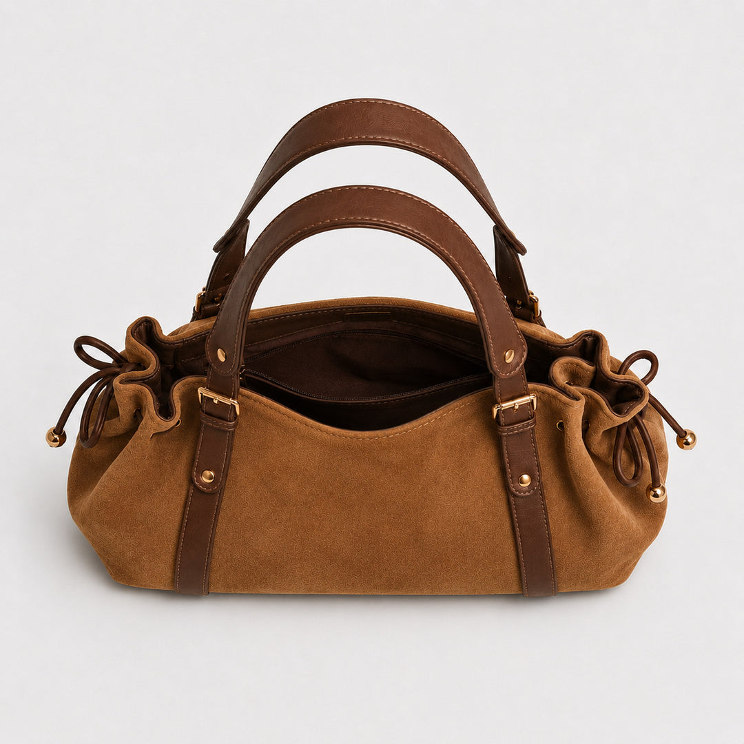 Structured Suede Handbag