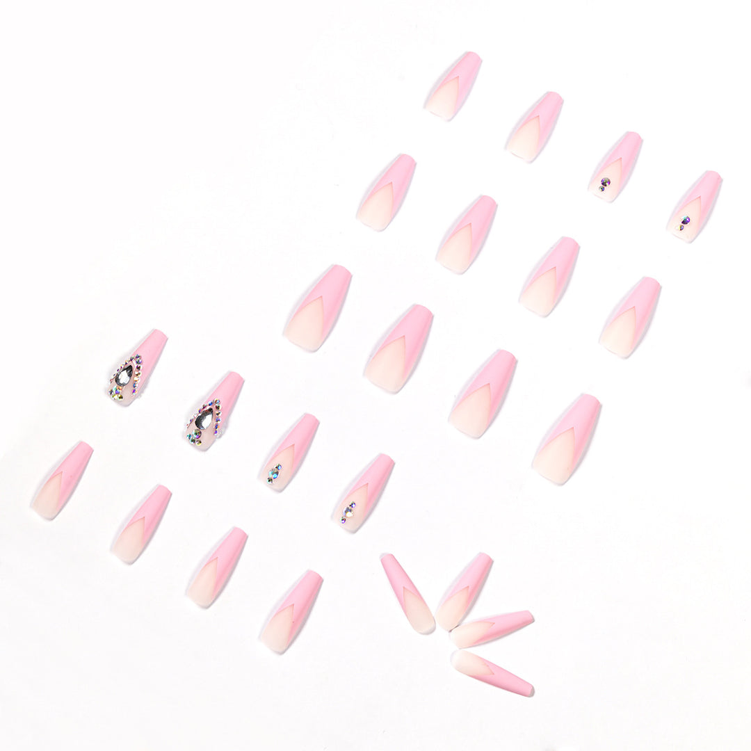 Artful glitter nail extensions with aqua accents Kalsten
