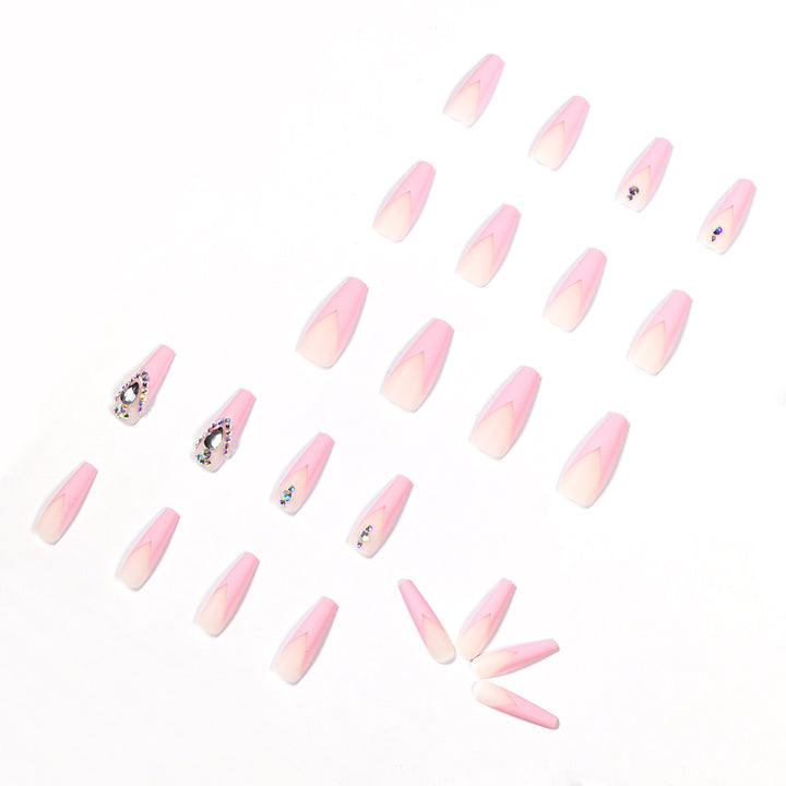 Artful glitter nail extensions with aqua accents Kalsten
