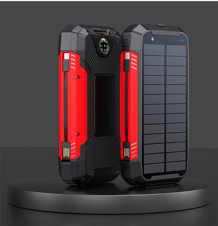 Robust Solar Powerbank with Integrated Compass and LED Lighting Kalsten