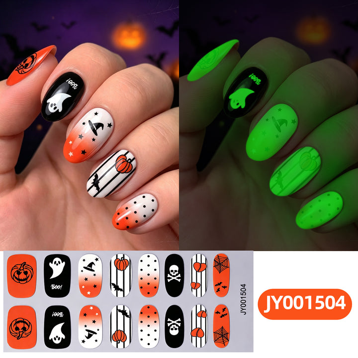 Glow-in-the-Dark Halloween Nail Art Stickers