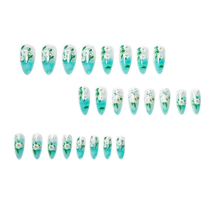 Elegant Artificial Nails in Floral Design Kalsten