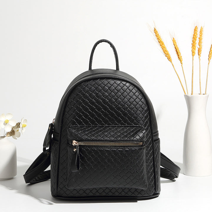 Woven Leather Mini Backpack Kalsten