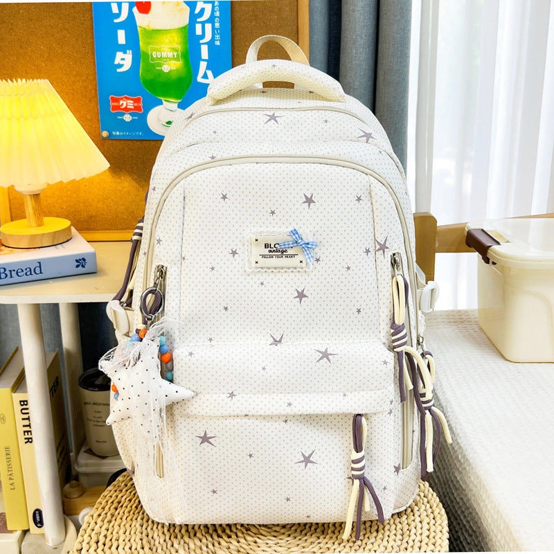 Stylish Star-Embellished Multi-Functional Backpack Kalsten