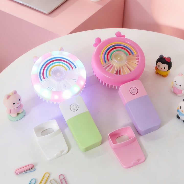 Portable LED Hand Fan with Multifunctional Lighting Kalsten