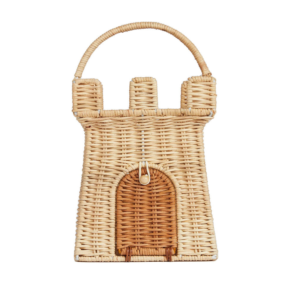Playful basket in castle design Kalsten