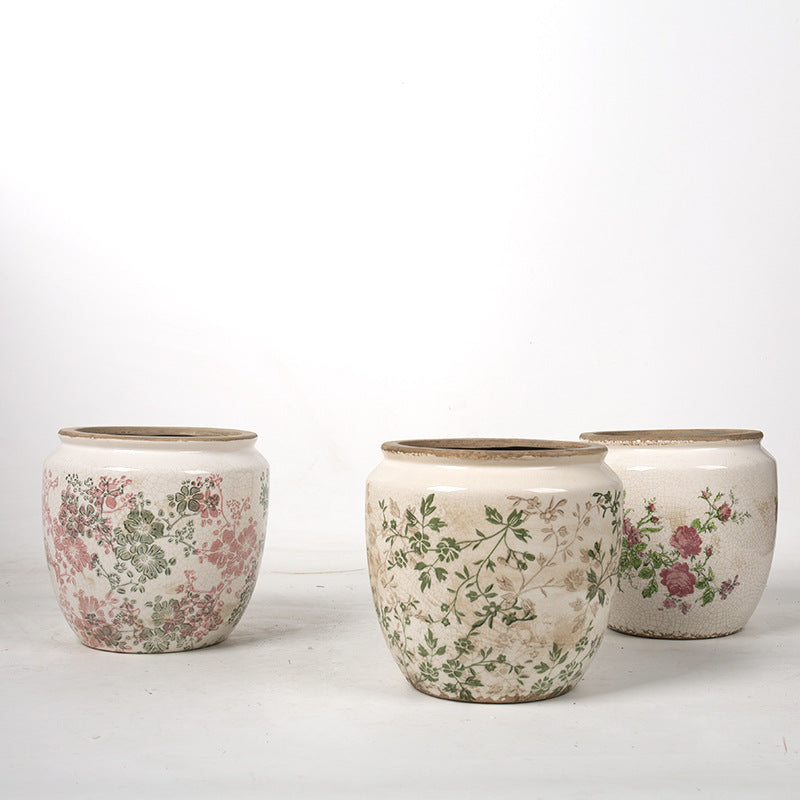 Floral Ceramic Plant Bowl Kalsten