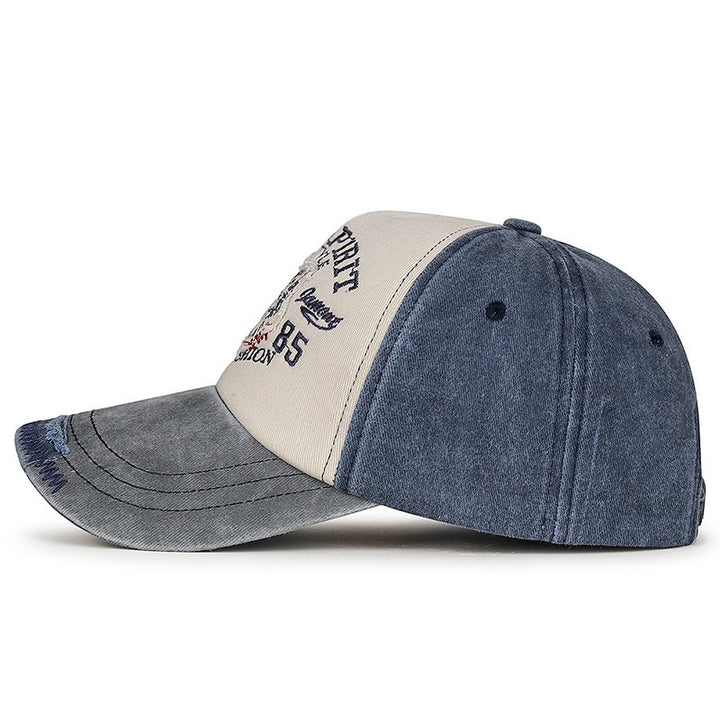 Men's Vintage-Inspired Embroidered Wolf Cap Kalsten