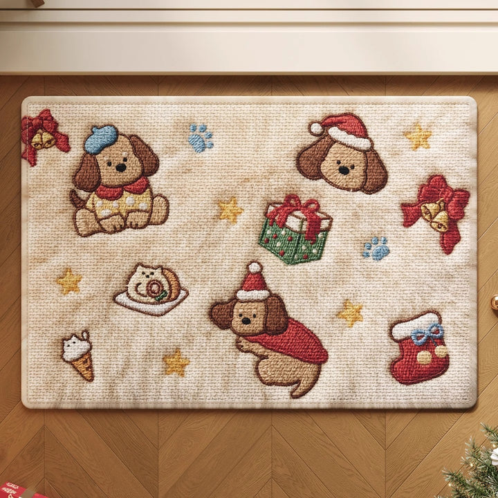 Festive Gingerbread Holiday Doormat Kalsten