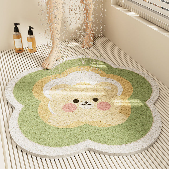 Floral Design Bath Mat Kalsten