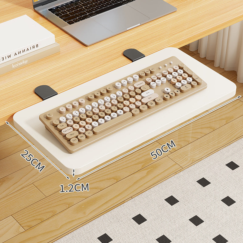 Clamp-On Foldable Bamboo Side Tray Table for Desk and Sofa