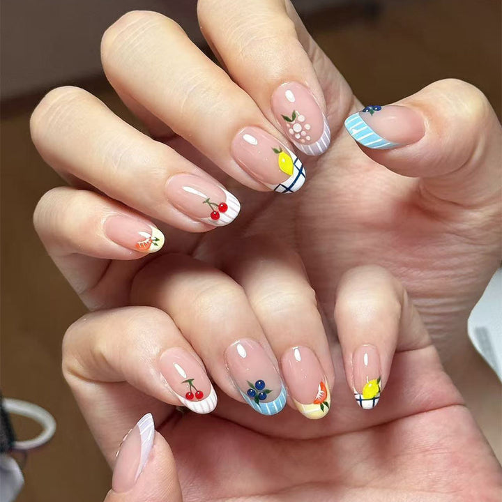 Artificial nails with cheerful flower designs Kalsten